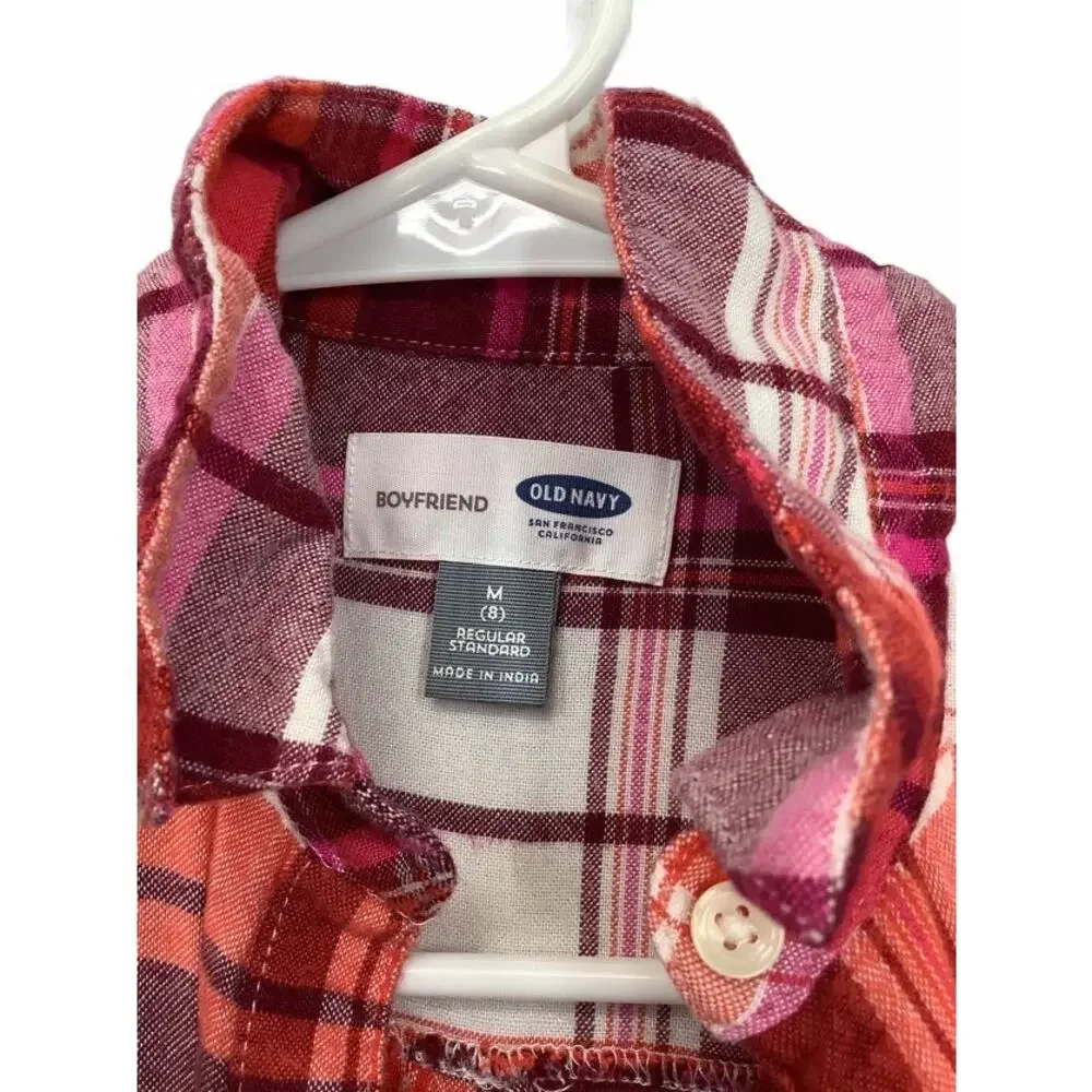 Old Navy Plaid L/S Button Down Shirt Medium 8